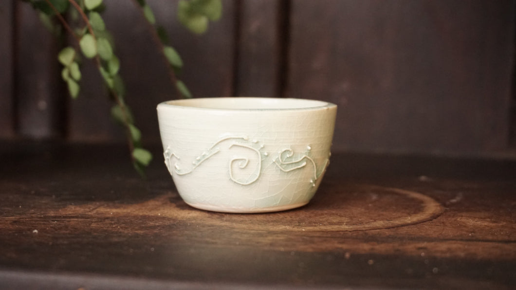 Extra Small Whirl Bowl in Sea Green Crackle