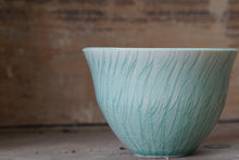 Load image into Gallery viewer, Carved Planter in Sea Green Crackle
